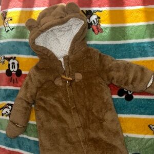Wippette Brown Fleece Bear One Piece
